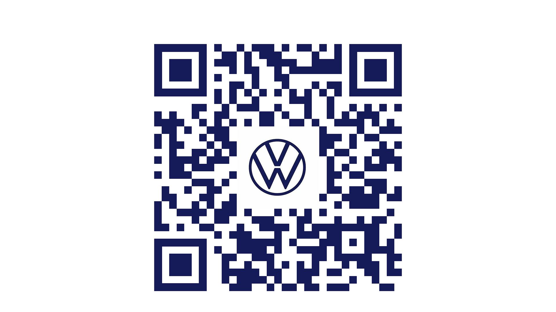 QR Code generated that leads users to their respective app stores to download the Volkswagen Life app.